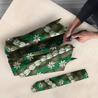 Pikake Maile Tiare Lei Umbrella Omaomao Lauhala Pattern