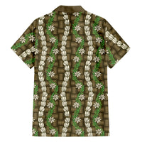 Pikake Maile Tiare Lei Hawaiian Shirt Natural Lauhala Pattern LT01 - Polynesian Pride