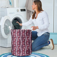 Pikake Maile Tiare Lei Laundry Basket Akala Lauhala Pattern