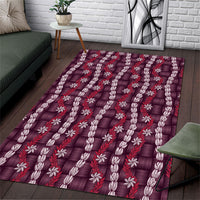 Pikake Maile Tiare Lei Area Rug Akala Lauhala Pattern