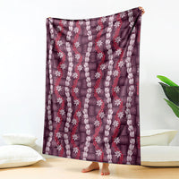 Pikake Maile Tiare Lei Blanket Akala Lauhala Pattern