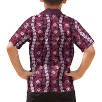 Pikake Maile Tiare Lei Kid Hawaiian Shirt Akala Lauhala Pattern LT01 - Polynesian Pride