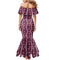 Pikake Maile Tiare Lei Mermaid Dress Akala Lauhala Pattern
