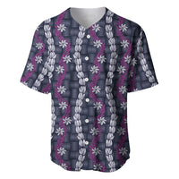 Pikake Maile Tiare Lei Baseball Jersey Poni Lauhala Pattern