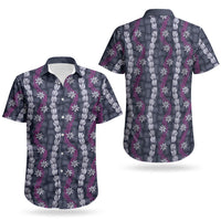 Pikake Maile Tiare Lei Couples Matching Tank Maxi Dress and Hawaiian Shirt Poni Lauhala Pattern LT01 - Polynesian Pride