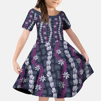 Pikake Maile Tiare Lei Family Matching Tank Maxi Dress and Hawaiian Shirt Poni Lauhala Pattern