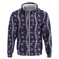 Pikake Maile Tiare Lei Hoodie Poni Lauhala Pattern