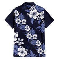 Hawaiian Hibiscus Tribal Floral Blue Family Matching Summer Maxi Dress and Hawaiian Shirt Polynesian Tapa Pattern LT01 - Polynesian Pride