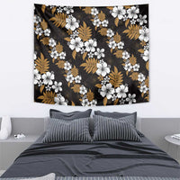 Hawaiian Hibiscus Tribal Floral Brown Tapestry Polynesian Tapa Pattern - Polynesian Pride