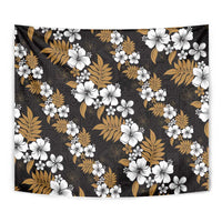 Hawaiian Hibiscus Tribal Floral Brown Tapestry Polynesian Tapa Pattern - Polynesian Pride