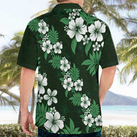 Hawaiian Hibiscus Tribal Floral Green Hawaiian Shirt Polynesian Tapa Pattern - Polynesian Pride