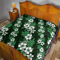Hawaiian Hibiscus Tribal Floral Green Quilt Polynesian Tapa Pattern - Polynesian Pride