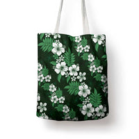 Hawaiian Hibiscus Tribal Floral Green Tote Bag Polynesian Tapa Pattern - Polynesian Pride