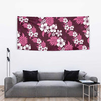Hawaiian Hibiscus Tribal Floral Pink Tapestry Polynesian Tapa Pattern - Polynesian Pride