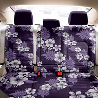 Hawaiian Hibiscus Tribal Floral Purple Back Car Seat Cover Polynesian Tapa Pattern - Polynesian Pride