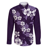 Hawaiian Hibiscus Tribal Floral Purple Family Matching Puletasi and Hawaiian Shirt Polynesian Tapa Pattern - Polynesian Pride