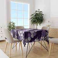 Hawaiian Hibiscus Tribal Floral Purple Tablecloth Polynesian Tapa Pattern - Polynesian Pride