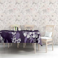 Hawaiian Hibiscus Tribal Floral Purple Tablecloth Polynesian Tapa Pattern - Polynesian Pride