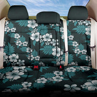 Hawaiian Hibiscus Tribal Floral Teal Back Car Seat Cover Polynesian Tapa Pattern - Polynesian Pride