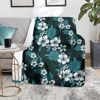Hawaiian Hibiscus Tribal Floral Teal Blanket Polynesian Tapa Pattern LT01 - Polynesian Pride