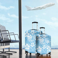 Fiji Tapa Pattern Luggage Cover Plumeria Floral
