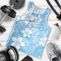 Fiji Tapa Pattern Men Tank Top Plumeria Floral