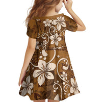 Plumeria Floral Tapa Pattern Vintage Gold Family Matching Puletasi and Hawaiian Shirt LT01 - Polynesian Pride