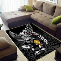New Zealand Silver Fern Rugby Area Rug Aotearoa Champion 2023 World Cup LT01 - Polynesian Pride