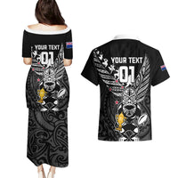 Custom New Zealand Silver Fern Rugby Couples Matching Puletasi Dress and Hawaiian Shirt Aotearoa Champion 2023 World Cup LT01 - Polynesian Pride