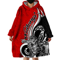 New Zealand Waitangi Day Wearable Blanket Hoodie Aotearoa Te Tiriti O Waitangi Kiwi Red Version LT01 - Polynesian Pride
