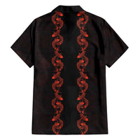 Hawaii Japan Koi Fish Red Family Matching Tank Maxi Dress and Hawaiian Shirt Tapa Pattern LT01 - Polynesian Pride
