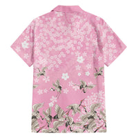 Cranes Sakura Floral Pink Pastel Family Matching Tank Maxi Dress and Hawaiian Shirt Hawaii Japan Culture LT01 - Polynesian Pride