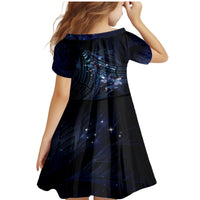 Personalised Matariki Paua Shell New Zealand Family Matching Mermaid Dress and Hawaiian Shirt Haka Dance At The Starry Night LT01 - Polynesian Pride