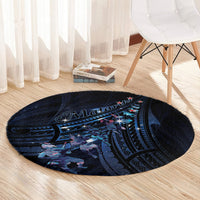 Matariki Paua Shell New Zealand Round Carpet Haka Dance At The Starry Night