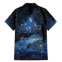 Personalised Matariki Kiwi Family Matching Mermaid Dress and Hawaiian Shirt Silver Fern