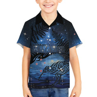 Personalised Matariki Kiwi Hawaiian Shirt Silver Fern