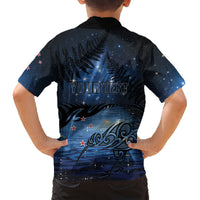 Personalised Matariki Kiwi Hawaiian Shirt Silver Fern