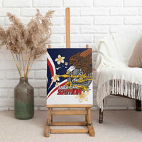 Personalized American Samoa Canvas Wall Art Amerika Samoa Bald Eagle