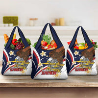 Personalized American Samoa Grocery Bag Amerika Samoa Bald Eagle
