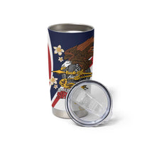 Personalized American Samoa Tumbler Cup Amerika Samoa Bald Eagle