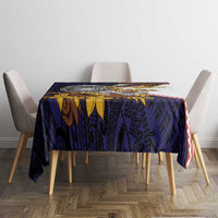 American Samoa Eagle Kava Bowl Tablecloth Plumeria Polynesian Pattern