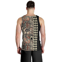Hawaiian Quilt Men Tank Top Hibiscus Kakau Vintage Style LT01 - Polynesian Pride