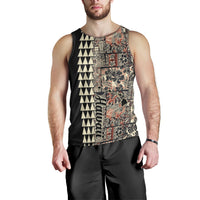Hawaiian Quilt Men Tank Top Hibiscus Kakau Vintage Style LT01 - Polynesian Pride