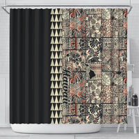 Hawaiian Quilt Shower Curtain Hibiscus Kakau Vintage Style LT01 - Polynesian Pride