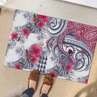 Hawaii Kakau Mix Paisley Pattern Rubber Doormat Polynesian Tropical Unique Style LT01 - Polynesian Pride