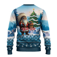 Personalized Native American Santa Claus Ugly Christmas Sweater Merry Christmas 2025 - Polynesian Pride