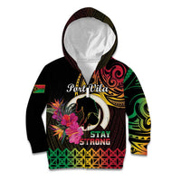 Personalised Vanuatu Port Vila Stay Strong Kid Hoodie Long God Yumi Stanap