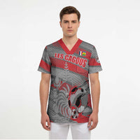 Custom Football 2026 New Caledonia Scrub Top Kagus Come On