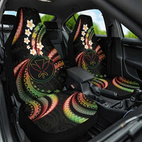 Hawaii Map Kanaka Maoli Car Seat Cover Fantastic Frangipani Reggae