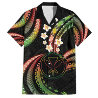 Hawaii Map Kanaka Maoli Family Matching Long Sleeve Bodycon Dress and Hawaiian Shirt Fantastic Frangipani Reggae
